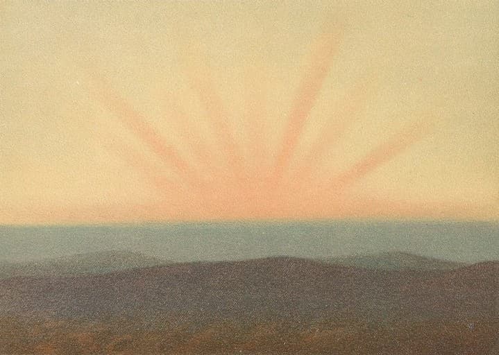 Sunset over mountains