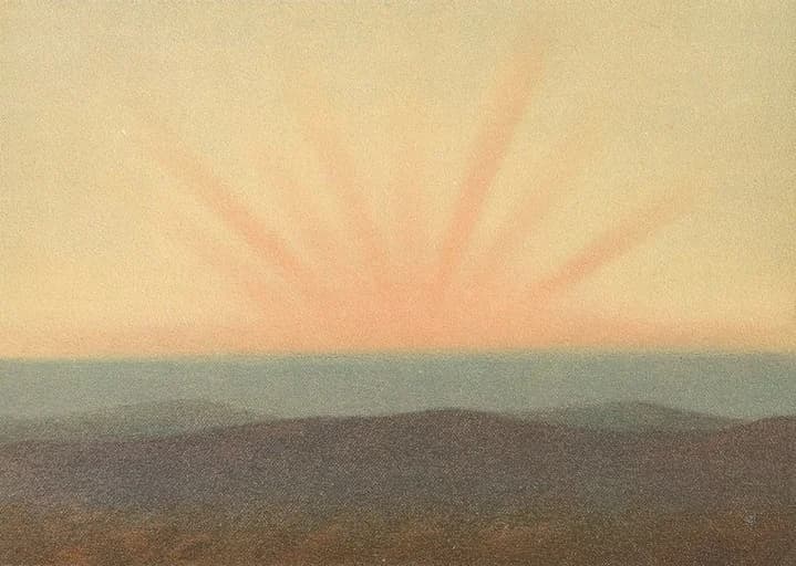 Sunset over mountains, used as a Resonant homepage background